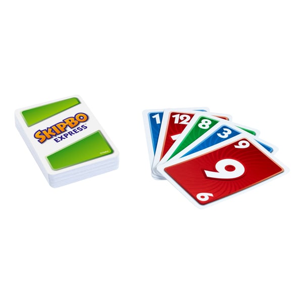 Mattel Skip-Bo Express - nopea, strateginen korttipeli GR0915