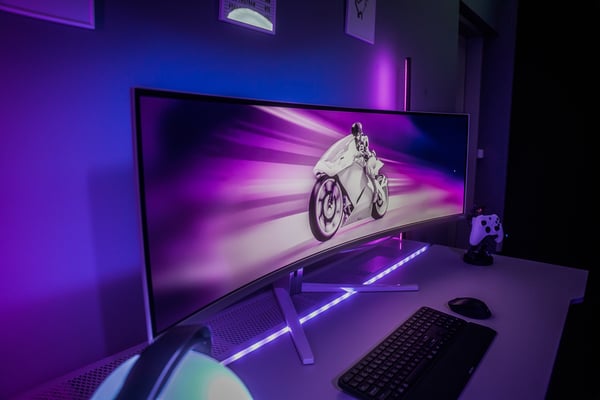 Philips Evnia 8000 49M2C8900/00 computerskærm 124,2 cm (48.9") 5120 x 1440 pixel Dual QHD QD-OLED Hvid