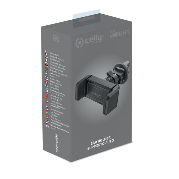 Celly MOUNTVENT360BK hållare Active-hållare Mobiltelefon / smartphone Svart