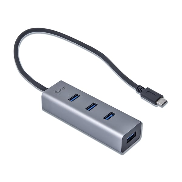i-tec Metal C31HUBMETAL403 gränssnittshubbar USB 3.2 Gen 1 (3.1 Gen 1) Type-C 5000 Mbit/s Grå