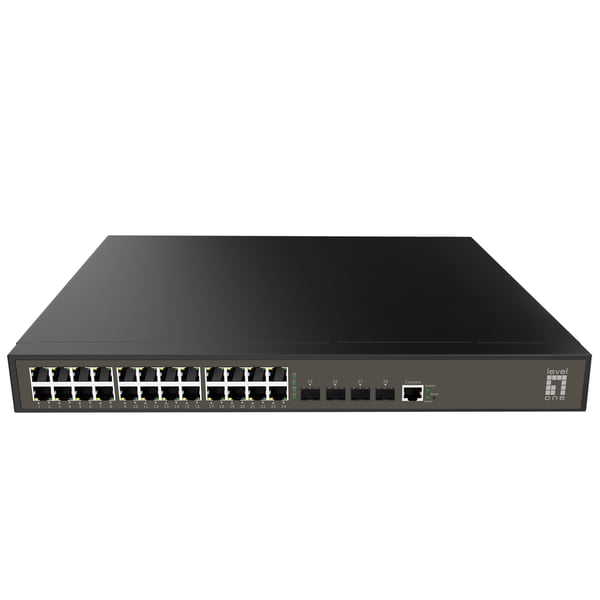 LevelOne GEL-2871 verkkokytkin Hallittu L2+ Gigabit Ethernet (10/100/1000) 1U Musta