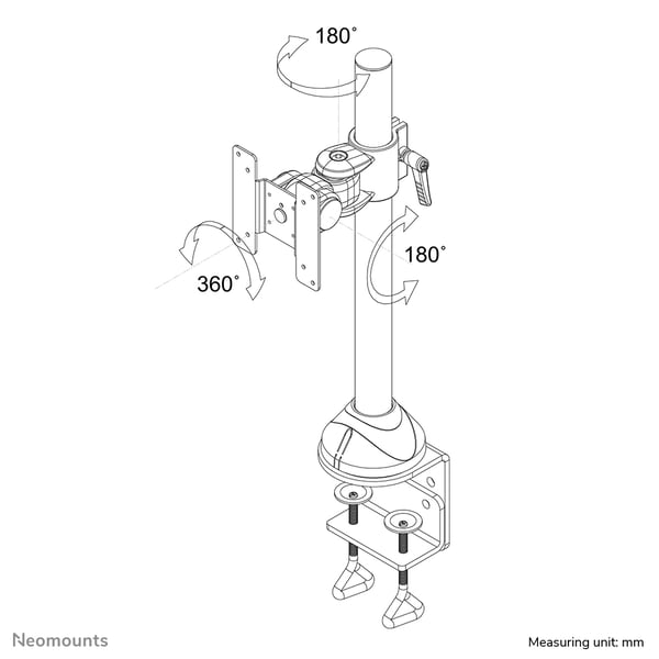 Neomounts FPMA-D965 skærmbeslag og -stativer 76,2 cm (30") Skrivebord Sort