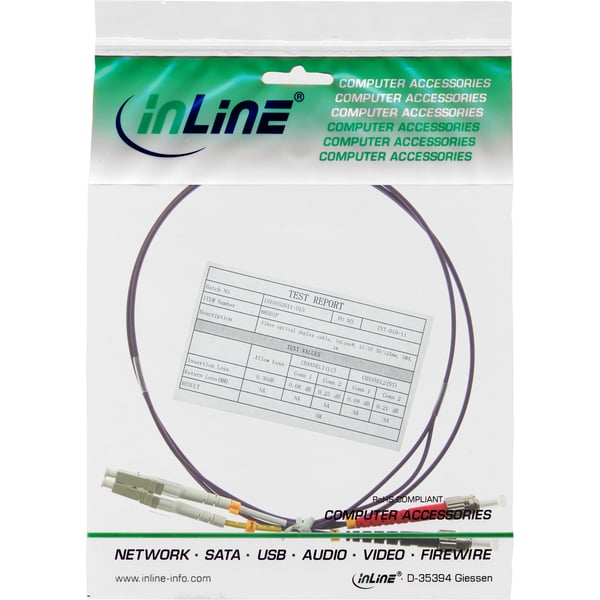 InLine 88510P InfiniBand och fiberoptisk kabel 10 m Lila