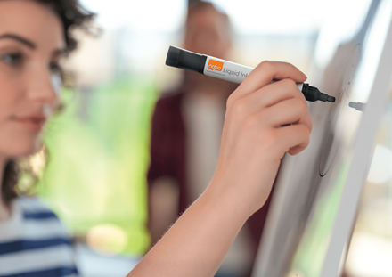 Nobo whiteboard marker rund spids 3 mm hurtigtørrende blæk, pakke/10 stk.