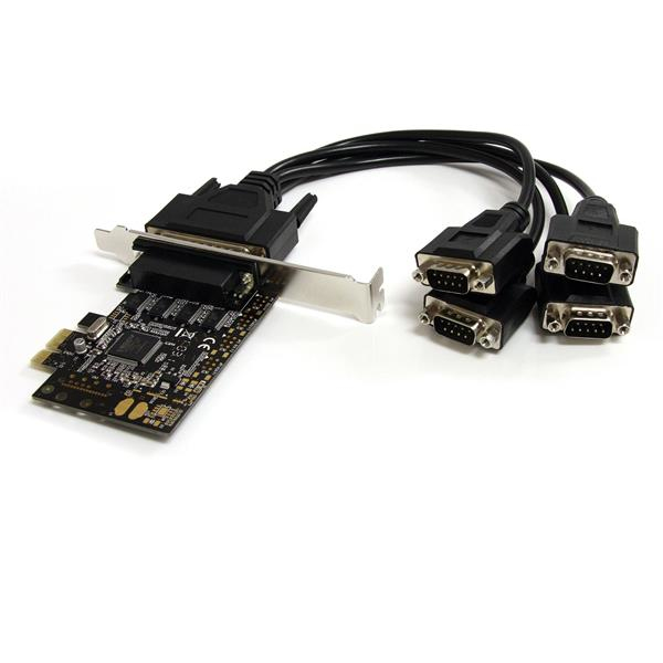 StarTech.com RS232 PCI Express seriellt kort med fyra portar och breakout-kabel - Ersatt av PEX4S953LP