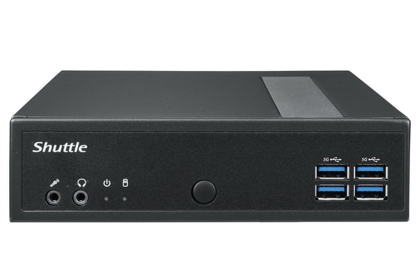 Shuttle DL3000EP persondatorer/arbetsstationer Intel® N N100 8 GB DDR5-SDRAM 128 GB SSD Windows 10 IoT Slim PC Mini-PC Svart