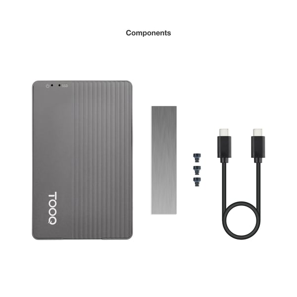 TooQ TQE-2242G drevkabinet SSD kabinet Grå M.2
