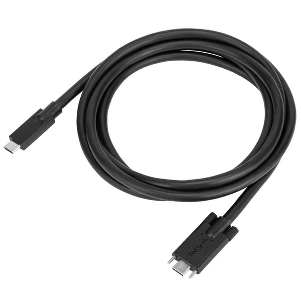Targus USB-kabel - USB-C M till skruvbar - 1,8 m - svart - för P/N DOCK191USZ