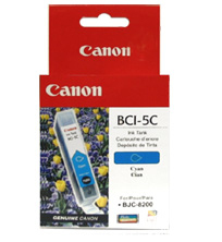 Canon BCI-5C Cyan Ink Cartridge blækpatron Original Blå