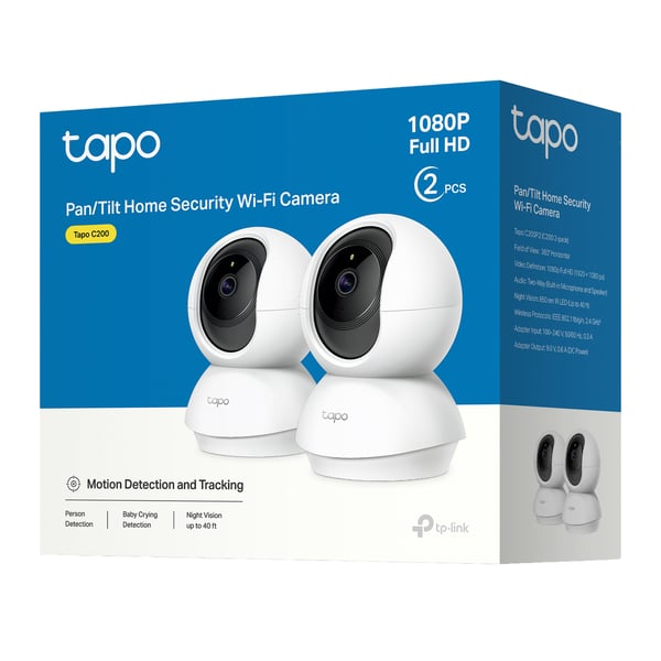 TP-Link Tapo C200P2 Sfærisk IP-sikkerhedskamera Indendørs 1920 x 1080 pixel Skrivebord