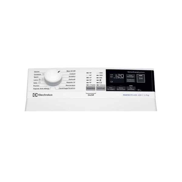 Electrolux EW6T437A vaskemaskine Top-indlæsning 7 kg 1300 rpm Hvid