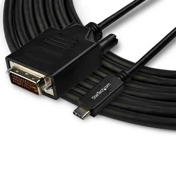 StarTech.com CDP2DVI3MBNL videokaapeli-adapteri 3 m USB Type-C DVI-D Musta