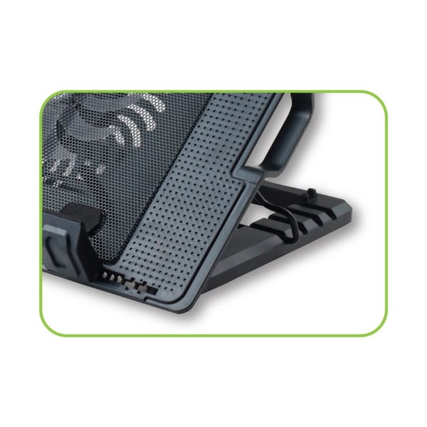 Techly ICOOL-CP12TY køling til laptop 43,9 cm (17.3") 1400 rpm Sort