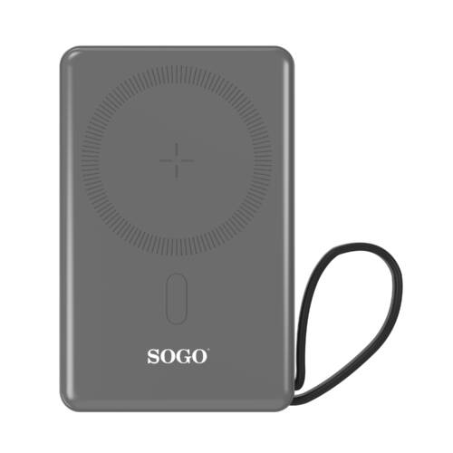 Sogo CAR-SS-17775 powerbank Lithium polymer (LiPo) 10000 mAh Trådløs opladning Grå