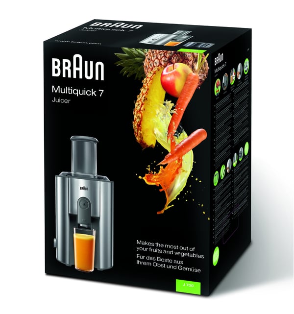 Braun Multiquick 7 juicer J 700 Keskipakoinen mehustin 1000 W Ruostumaton teräs