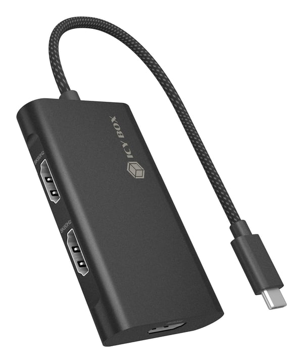 ICY BOX IB-AD1030-C USB 3.2 Gen 2 (3.1 Gen 2) Type-C 10000 Mbit/s Sort