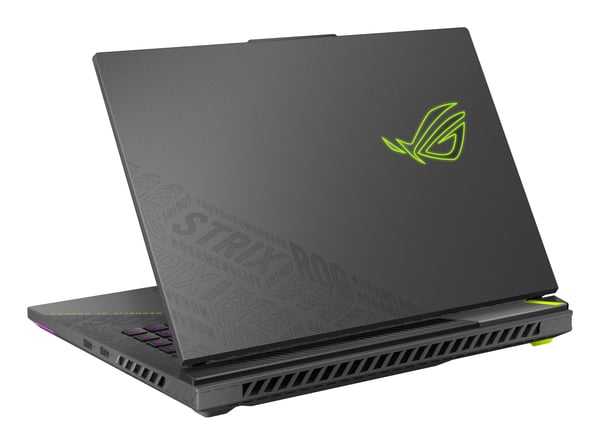 ASUS ROG Strix G16 G614FR-S5213W AMD Ryzen™ 9 9955HX Laptop 40,6 cm (16") WQXGA 32 GB DDR5-SDRAM 1 TB SSD NVIDIA GeForce RTX 5070 Ti Wi-Fi 6E (802.11ax) Windows 11 Home Sort, Grøn, Grå