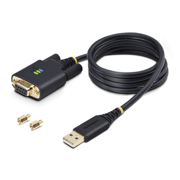 StarTech.com 1 m USB Null Modem-kabel, FTDI, USB-A til RS232-adapter - Kabel USB / seriel - USB (M)