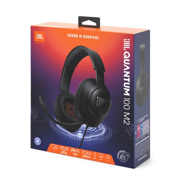 JBL Quantum 100M2 Kuulokkeet Langallinen Pääpanta Pelaaminen Musta