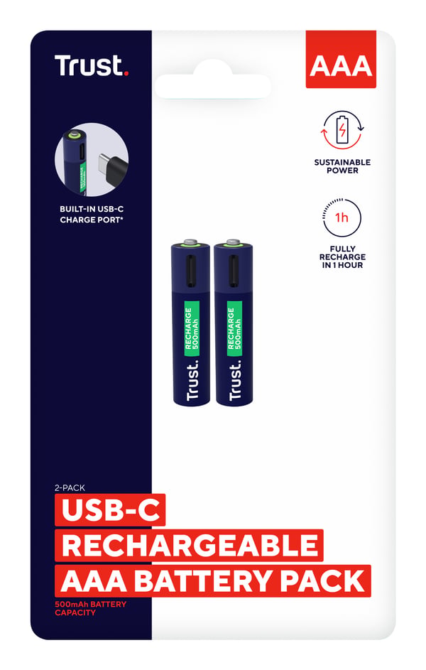 Trust 25585 husholdningsbatteri Genopladeligt batteri AAA