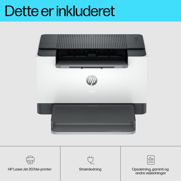 HP LaserJet M207dw Trådløst Sort og hvid Printer, Dupleks