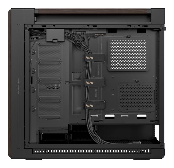 ASUS ProArt PA602 Wood Edition Modern Black - Metal Panel Midi Tower Sort, Træ
