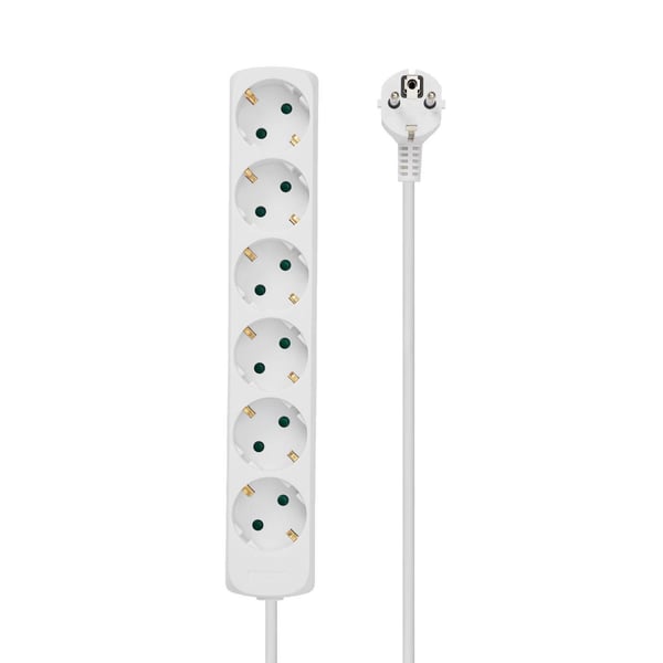 Microconnect GRU0063WA stikdåse 3 m 6 AC stikkontakt(er) Hvid