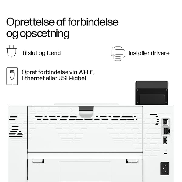 HP LaserJet Pro 4007dn Sort og hvid Printer, Kun ethernet