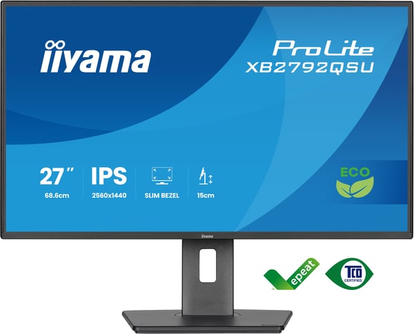 iiyama ProLite XB2792QSU-B1 tietokoneen litteä näyttö 68,6 cm (27") 2560 x 1440 pikseliä Quad HD LED Musta