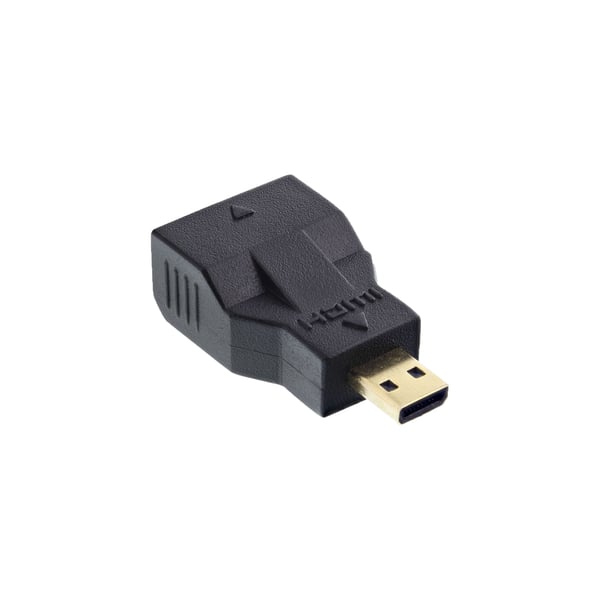 InLine 17690C kabel kønsskifter Micro-HDMI D plug HDMI D Sort