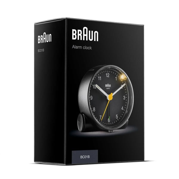 Braun BC01B Quartz-väckarklocka Svart
