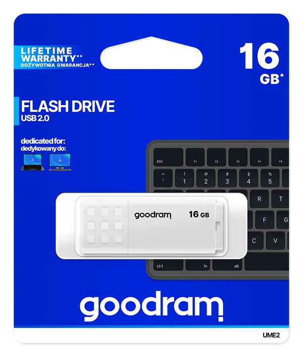 Goodram UME2 USB-sticka 16 GB USB Type-A 2.0 Vit