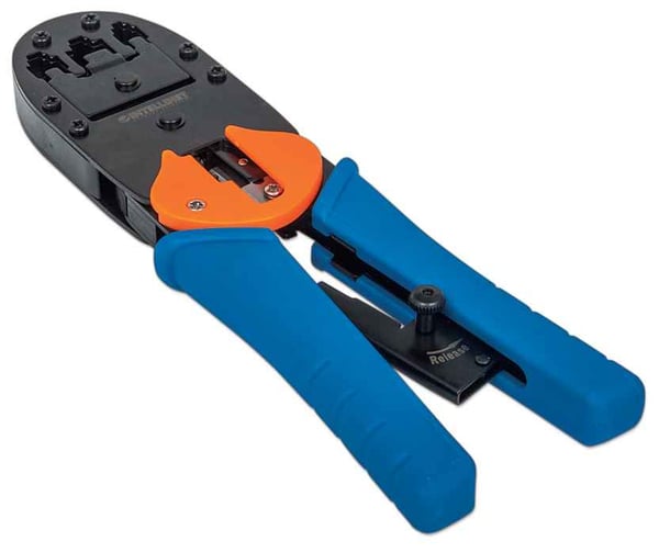 Intellinet 211048 kabelklipper Krympeværktøj Sort, Blå, Orange