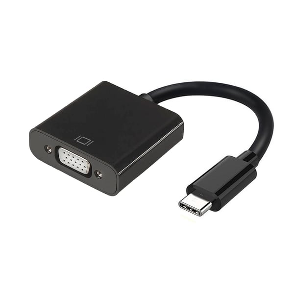 AISENS A109-0347 videokabel adapter 0,15 m VGA (D-Sub) USB Type-C Sort