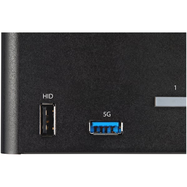 StarTech.com 2-ports DisplayPort KVM-switch för fyra skärmar - 4K 60 Hz UHD HDR - Desktop 4K DP 1.2 KVM med 2 portar USB 3.0-hubb (5 Gbps) och 4x USB 2.0 HID-portar, ljud - Snabbtangenter för omkoppling - TAA