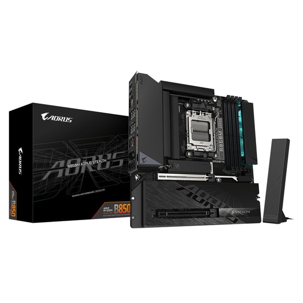 GIGABYTE B850M AORUS STEALTH bundkort AMD B850 Sokkel AM5 micro ATX
