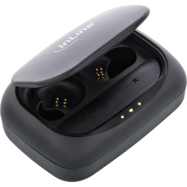 InLine 55356T hovedtelefoner/headset True Wireless Stereo (TWS) I ørerne Opkald/musik Micro-USB Bluetooth Sort