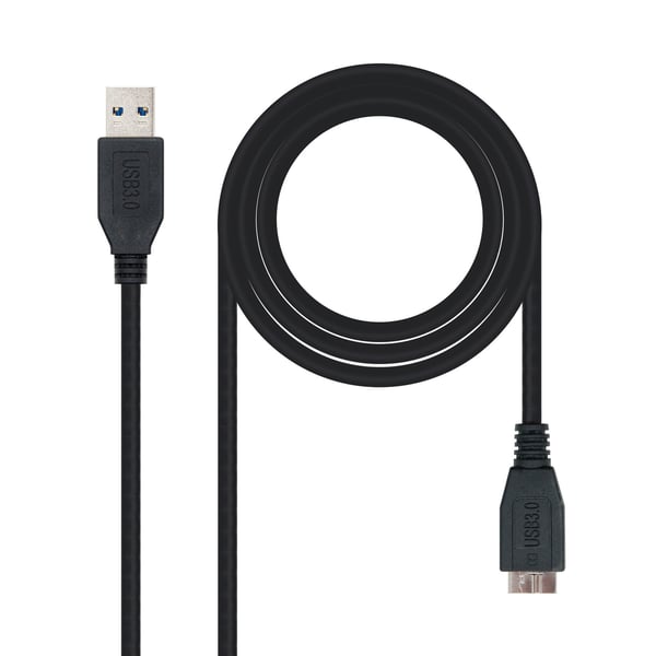 Nanocable 10.01.1101-BK USB-kabel USB 3.2 Gen 1 (3.1 Gen 1) 1 m USB A Micro-USB B 5 Gbit/sek. Sort