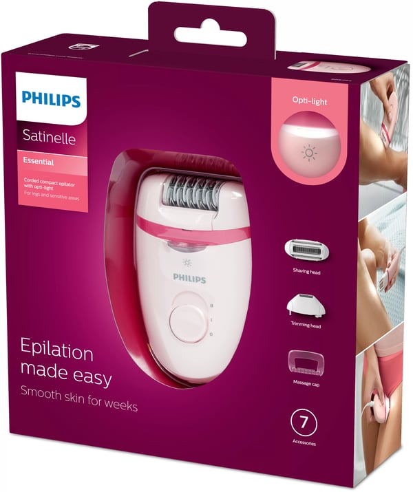 Philips Satinelle Essential BRE285/00 Johdollinen pienikokoinen epilaattori