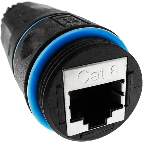 Techly IWP-MD C6-IP68T kaapelin sukupuolenvaihtaja RJ-45 Musta