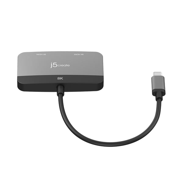 j5create JCA465-N 8K USB-C® til adapter til to HDMI™-skærme