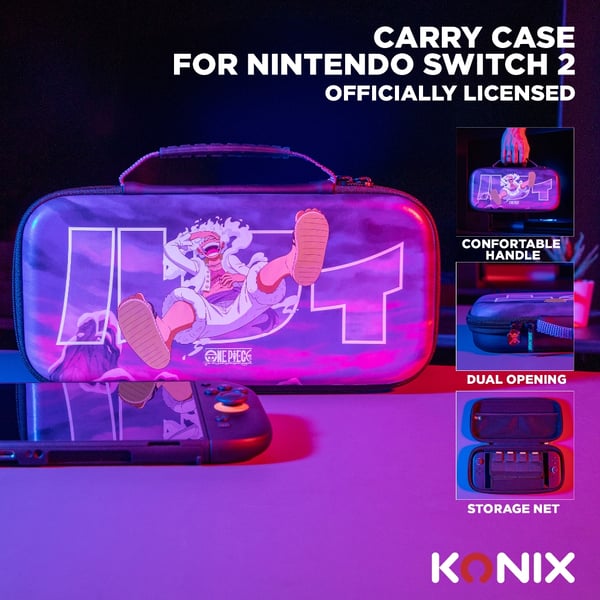 Konix 82529000009 väskor för bärbara spelkonsoller budväska Nintendo Lila
