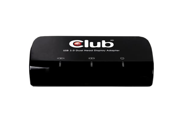 CLUB3D SenseVision USB3.0 to DVI-I & HDMI Graphics Adapter USB grafisk adapter Sort