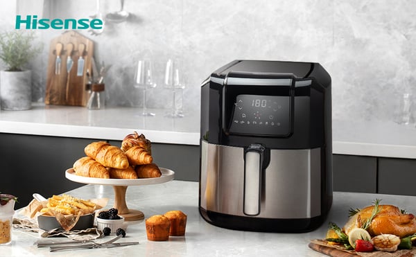 Hisense H06AFBS1S3 rasvakeitin Yksi 5 L 1700 W Kuumakiertoilmakypsennin Musta
