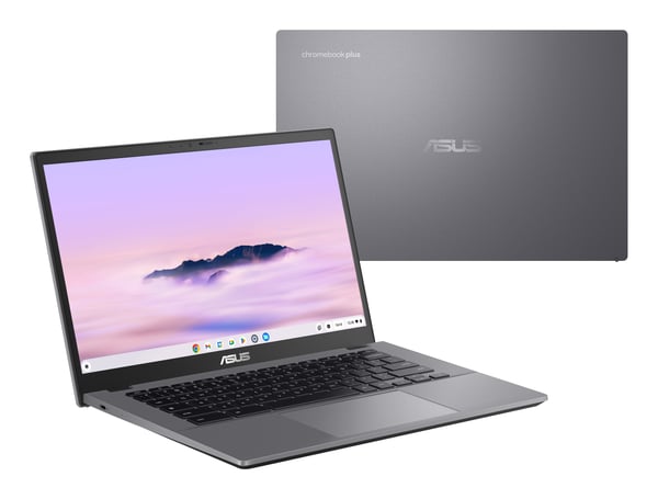 ASUS Chromebook Plus CX34 CB3402CVA-MW1596 Intel Core 5 120U 35,6 cm (14") Berøringsskærm Fuld HD 8 GB LPDDR5x-SDRAM 256 GB UFS Wi-Fi 6E (802.11ax) ChromeOS Grå QWERTY Spansk