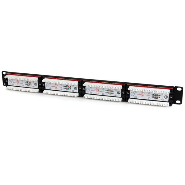 StarTech.com 24 Port 1U Rackmonterad Cat 6 110 Patchpanel - 24-portars nätverkspatchpanel - RJ45 Ethernet
