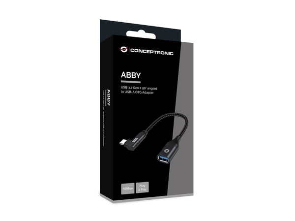 Conceptronic ABBY19B kaapelin sukupuolenvaihtaja USB-C USB-A Musta
