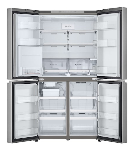 LG GMF961PY3E Kombinerad kyl/frys side-by-side Fristående 645 l Rostfritt stål