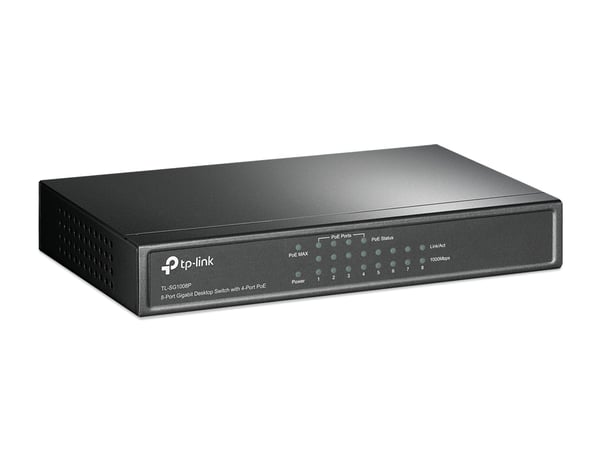 TP-LINK TL-SG1008P - Kytkin - hallitsematon - 4 x 10/100/1000 (PoE)