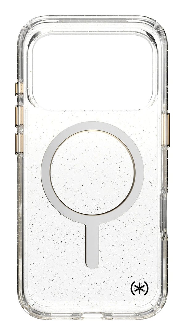 Speck Presidio Lux MagSafe - iPhone 17 Pro Cover (Glitter / Guld Metallic)